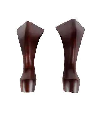 9  Dark Cherry Soid Wood Queen Anne Furniture Legs (18001) - Set Of 2 Legs • $19.97