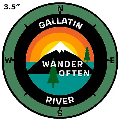Gallatin River Montana - Car Truck Window Bumper Graphics Sticker Decal Souvenir • $2.99