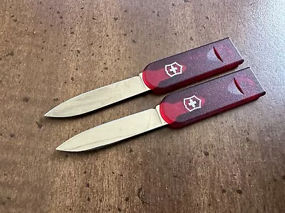 2 SWISS ARMY VICTORINOX SWISS CARD KNIFE RUBY RED Knives • $9.99