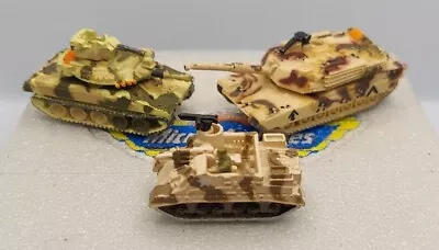 Micro Machines Tank LOT OF 3 M1A1 Abrams Tank In Desert Camouflage Army Military • $55