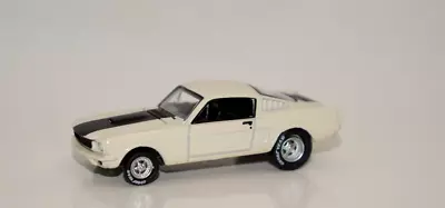 1966 Ford Mustang Fastback White Custom Drag Wheels 1/64 Greenlight Loose Ltd • $14.95