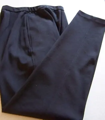 Woman's CLASSIQUES ENTIER Black Merino Wool Blend Straight Leg Pants Size M • $25.99