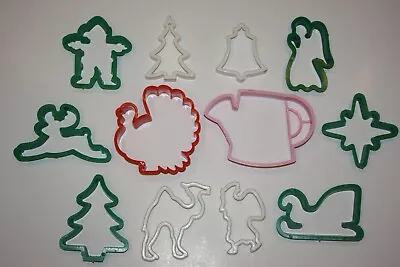 Set Of 12 Vintage Plastic Christmas/holiday Turkey Watering Can Cookie Cutters • $5.41