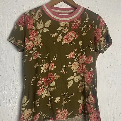 Zimmermann Cotton Linen Floral T-Shirt Tee Size 0 XS • $60