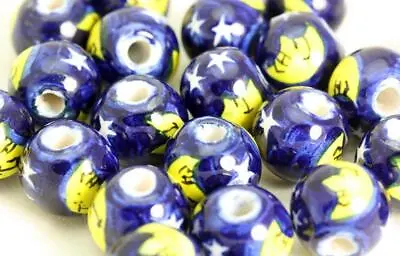 £3.99 • Buy Hand Painted Hair Beads & Great For Crafts And Jewellery Made In Peru  Ball V033