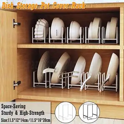 Rack Kitchen Organizer Rack Dish Storage Pot Cover Rack Plate Holder Kitchen AU • $10.90