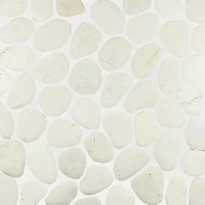 White Pebble Natural Stone Mosaic Wall & Floor Tile ($9.21/SqFt) • $46.04
