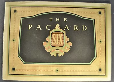 1926 Packard Six Brochure 6 Touring Sedan Coupe Phaeton Runabout Original 26 • $44.95