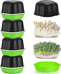  4 Pack Seed Sprouter Tray With Lid BPA-Free Nursery Tray Plastic Seed  • $34.92