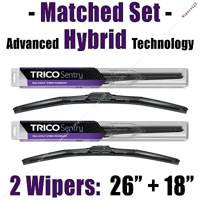 Matched Set Of 2 Hybrid Wipers 26 +18  Trico Sentry Wiper Blades - 32-260 32-180 • $25.16