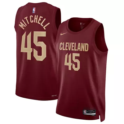 NWT 44 M Medium Cleveland Cavaliers Donovan Mitchell Wine Icon Edition Jersey • $19.99